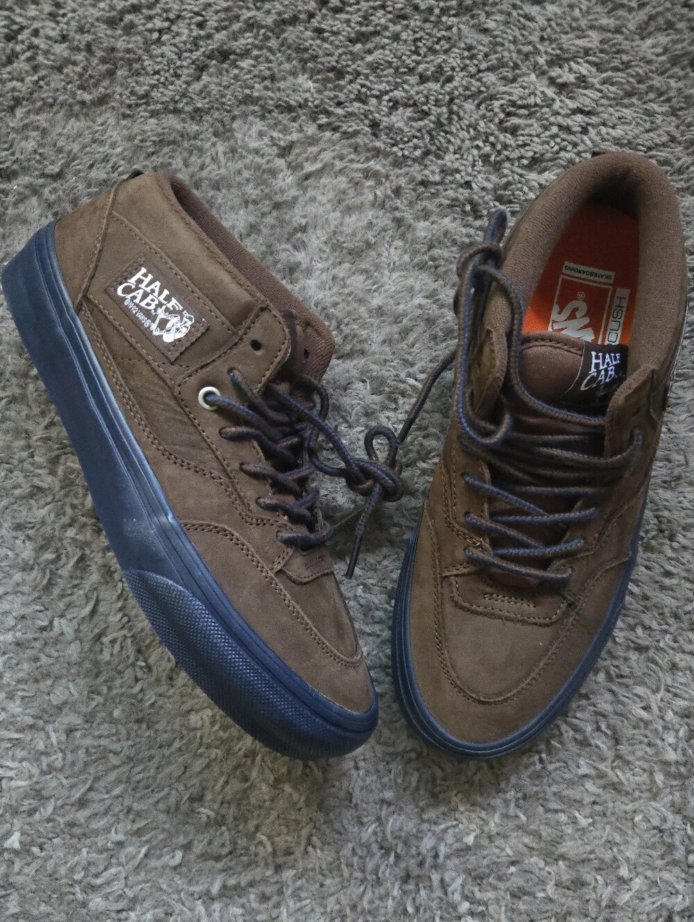 Vans Half Cab Nick Michel Men 7.5 Brown Amd Black Suede New 0926